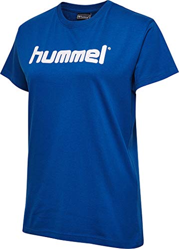 Hummel Hmlgo Cotton T-shirt damski z logo niebieski niebieski (True Blue) X-S 203518-7045