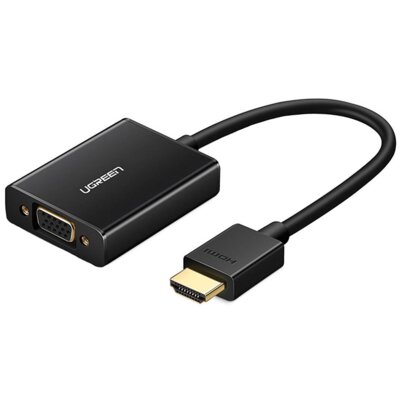 UGREEN Ugreen MM102 Adapter Hdmi do Vga z audio (czarny)