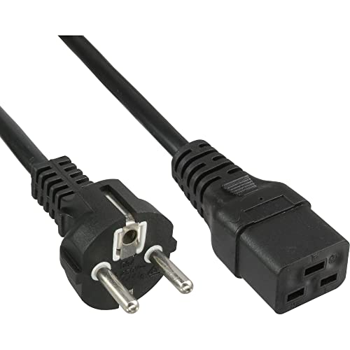 InLine Kabel zasilający Kabel Zasilający 16A Typ F prosty IEC connector IEC320/C19 1.5m 16658E