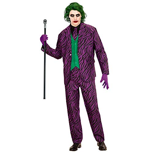 Widmann 19305 – kostium Evil Clown, kurtka z kamizelką, spodnie, krawat, dla dorosłych, joker, klaun horrorowy, karnawał, imprezę tematyczną, Halloween