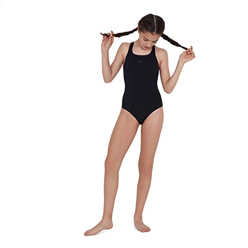 Speedo dziewczęcy strój kąpielowy Essential Endurance+ Medalista Czarny 22 (4-5 Years) 812516
