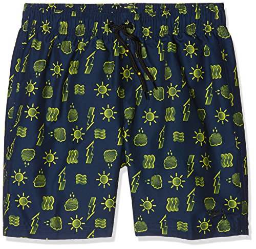 Speedo thunderfuse printed 15" watershort boy navy/citron xs