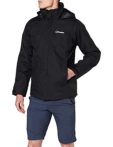 Berghaus Męska kurtka męska RG Alpha 2.0 Gemini 3 w 1 wodoodporna kurtka z polarem, czarna/czarna, 2XL A000988