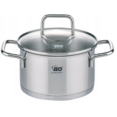 Elo CITRIN GARNEK Z POKRYWKĄ 12 CM 1 L STAL NIERDZEWNA INDUKCJA 7241226