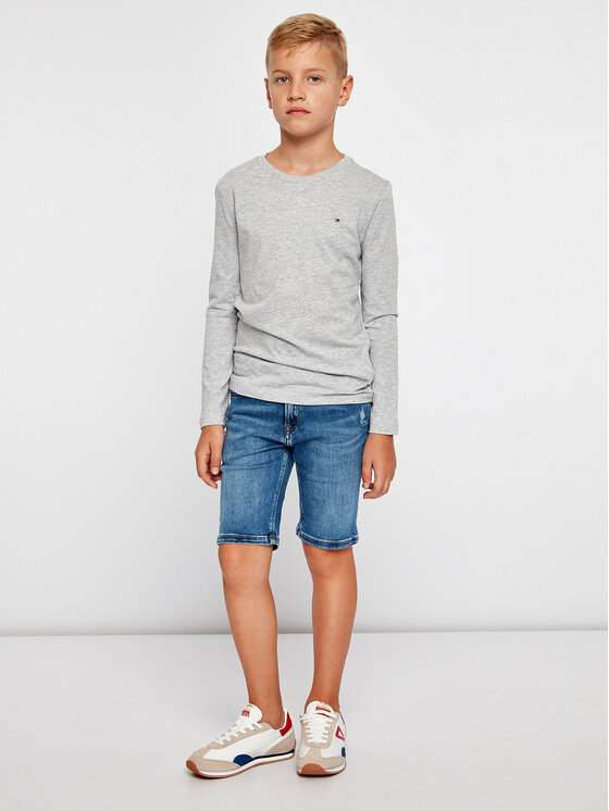 Tommy Hilfiger Bluzka KB0KB04141 S Szary Regular Fit