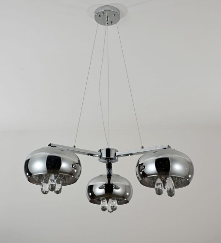 Lumina Deco Deco NOWOCZESNA LAMPA WISZĄCA CHROMOWANA TOSSO TRIO LDP 8066-3-200 (CHR)