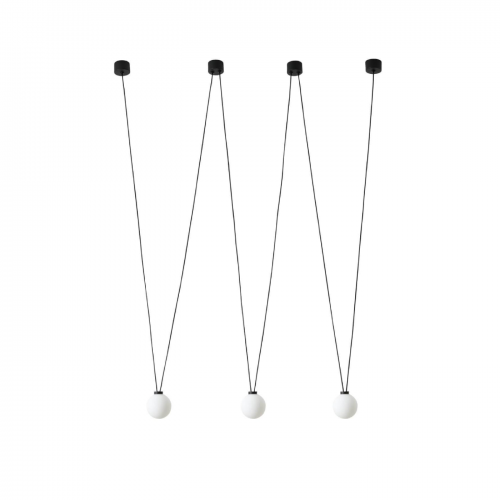 Orlicki Design LAMPA wisząca Movo III loftowa OPRAWA szklany ZWIS kule balls czarne białe Movo III