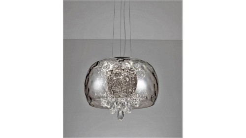 Lumina Deco Deco NOWOCZESNA LAMPA WISZĄCA CHROMOWANA RUBINA D40 DECO
