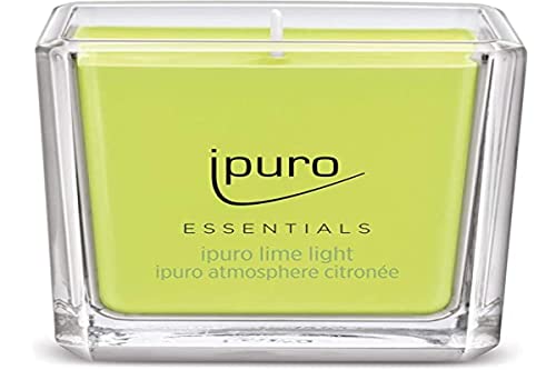 ipuro - Dekoracyjna świeca zapachowa Ipuro lime light – minimalistyczne i purystyczne świece zapachowe w szkle – intensywne świece zapachowe z nutami kwiatowymi – stylowa świeca 125 g