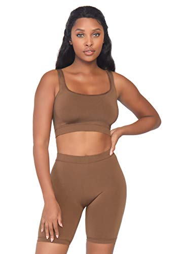 Leg Avenue Bezszwowe spodenki rowerowe, tanktop Tan, S/M