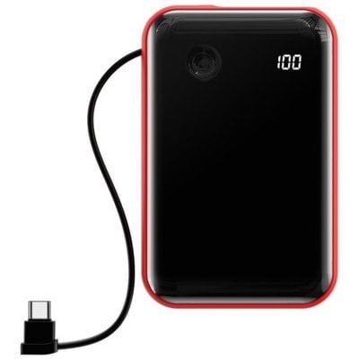 Baseus Powerbank Mini S z kablem USB-C 10000mAh 3A 15W czerwony BSU1334RED