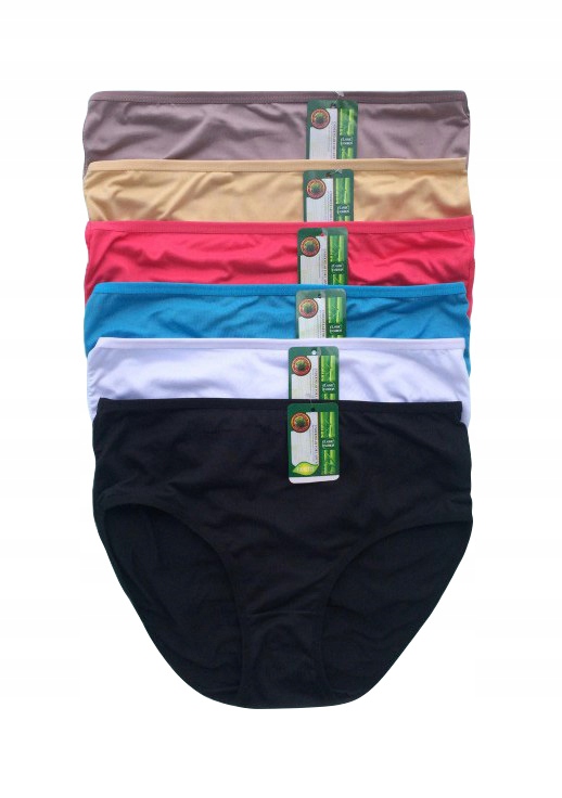 Majtki Damskie Figi Bambusowe 6 sztuk 3XL/4XL