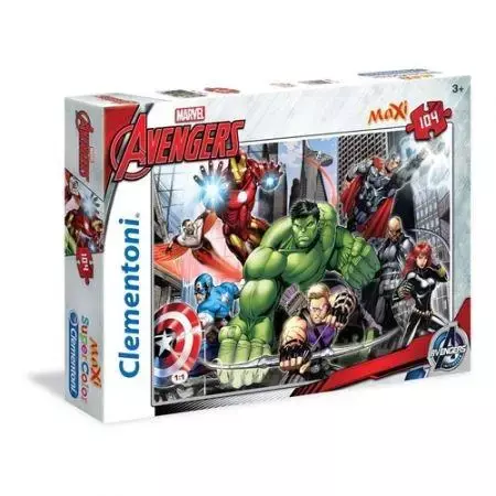 Puzzle 104 maxi super kolor Avengers gotowi do lotu 23688 - Clementoni