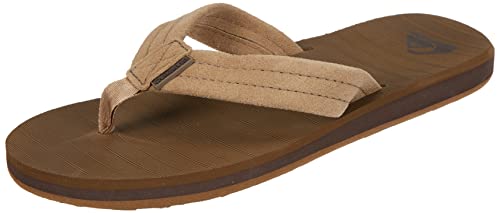 Quiksilver Carver Nubuck M męskie klapki, Wielokolorowa brązowa jednolita, 39.5 EU