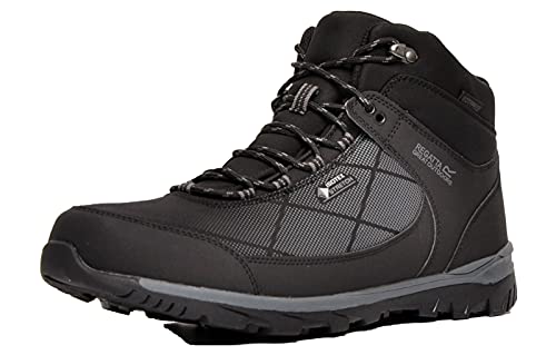 Regatta Męskie buty trekkingowe Highton Str Mid, Czarny popiół - 44 EU