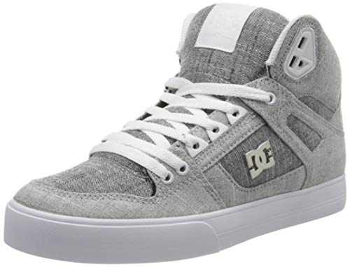 DC Shoes Męskie buty do jazdy na deskorolce Pure High-top Wc Tx Se, czerwony - Szary Grey White - 46 EU