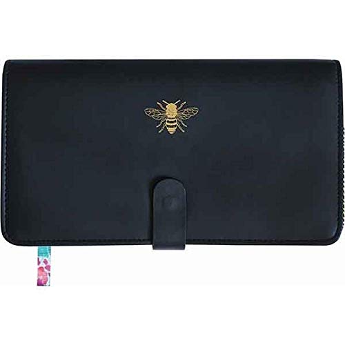 Sky + Miller Akcesoria podróżne dla kobiet - portfel na paszport, czarny, wymiary w cm: 23,5 x 12,5 x 3,5