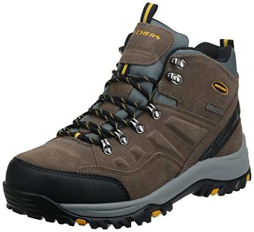 Skechers Relment Pelmo męskie buty trekkingowe, khaki Suede, 48.5 EU