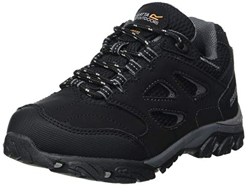 Regatta Unisex dziecięce Chaussures Techniques De Marche Junior Basses Holcombe Buty trekkingowe, Czarny granit - 20 EU