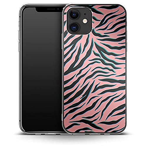 Smartfon silikonowe etui na telefon komórkowy Pink Zebra Apple iPhone 11
