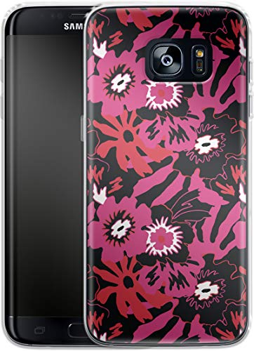 Silikonowe etui na telefon komórkowy z motywem kwiatowym do Samsung Galaxy S7 Edge