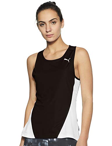 PUMA Damen Tank Top Cross the Line Singlet W, Puma Black-Puma White, S, 515103