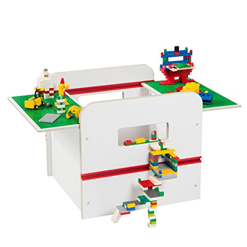 Worldsapart Worldsapart Pojemnik drewniany na zabawki Room 2 Build - kompatybilny z klockami Lego