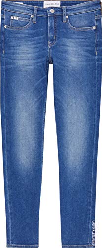 Calvin Klein Jeans Damskie dżinsy ze skinny botki Mid Rise, Dżinsowa średnia, 58W Krótki