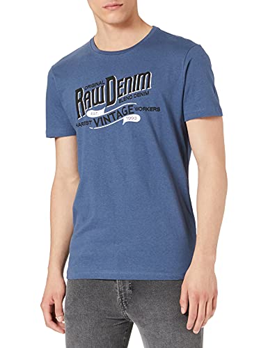 Blend Męski T-shirt, 194118_dark Denim, S