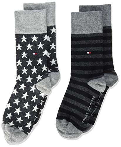 Tommy Hilfiger Skarpety dziecięce, uniseks (2 sztuki), czarny, 27-30