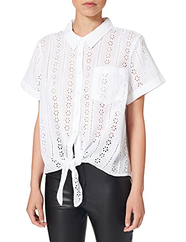 MUSTANG Bluzka damska Elsa Crochet Blouse, biały, 40 PL