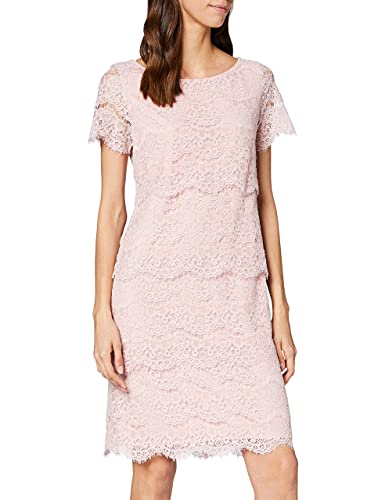 Vera Mont Damska sukienka koronkowa z krótkim rękawem, Rosa, 46