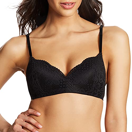 Maidenform Damski biustonosz Pure Comfort Push-Up bez fiszbin, czarny, L