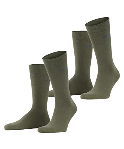 ESPRIT Mężczyźni Skarpety Basic Uni 2-Pack , Bawełna, 2 Pak, Zielony (Thymian 7821); 47-50