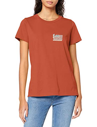 Lee Damska koszulka Crew Neck Tee, Burnt Ocra, XS