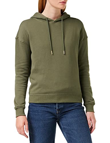 Urban Classics Damska bluza z kapturem Bluza z kapturem Kobiety , oliwkowy , L