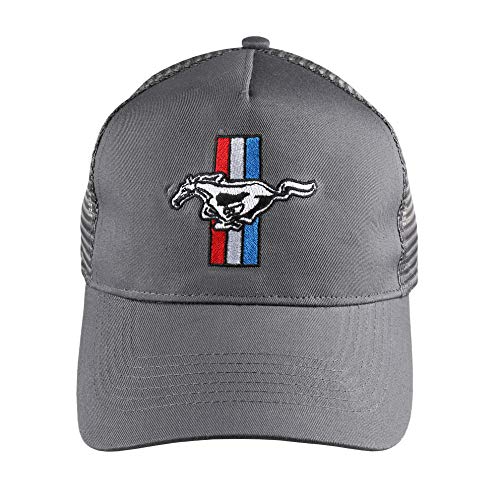 Ford Męska czapka z logo Mustang Snapback, Grafitowy szary, Rozmiar uniwersalny