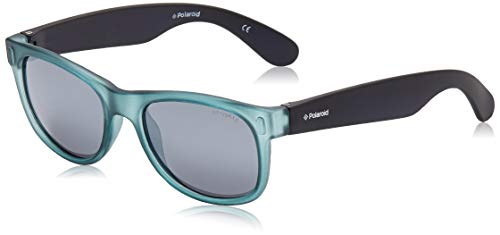 Polaroid - P0115 - prostokątne okulary przeciwsłoneczne dla dzieci, polaryzacyjne, lekki materiał, 100% ochrony P0115, dołączone etui ochronne