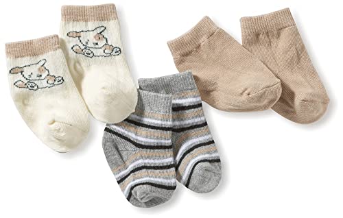 Playshoes Unisex dziecięce skarpety pierwsze do pojazdów i pasków, 3 sztuki w opakowaniu, brązowy (Original 900), jeden rozmiar