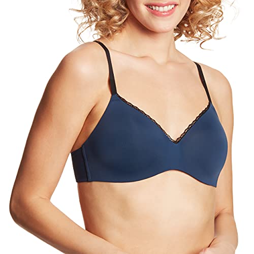 Maidenform Damski biustonosz Pure Comfort Soft Cup, granatowy/czarny, XXL