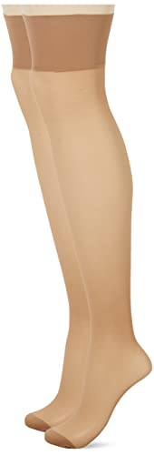 CHARNOS Damskie pończochy podtrzymujące, 15 DEN (2 sztuki), Złoto (Sherry 734), Large