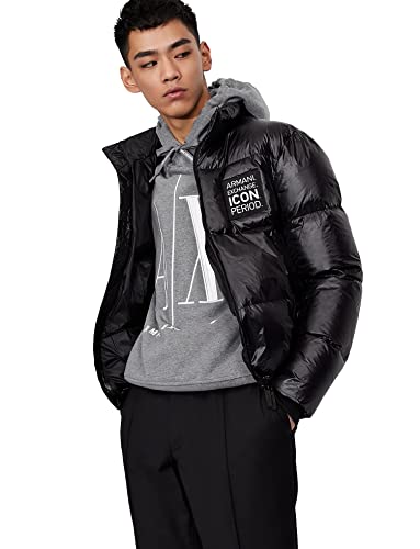 Armani Exchange Męska kurtka puchowa Down Coat, czarny, XL