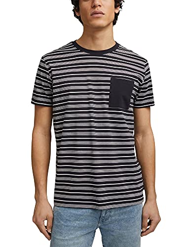 edc by ESPRIT Męski T-shirt, 002/Black 2, L