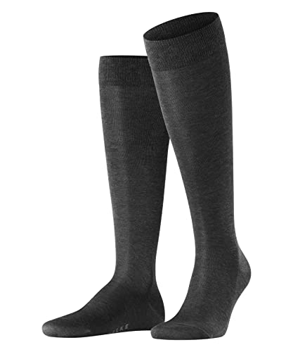 FALKE Mężczyźni Podkolanówki Tiago M KH Bawełna długie jednokolorowe 1 Para, Szary (Anthracite Melange 3190), 41-42
