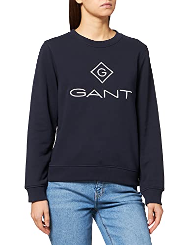 GANT Damska bluza Lock Up C-Neck Sweat, niebieski (Evening Blue 433), M