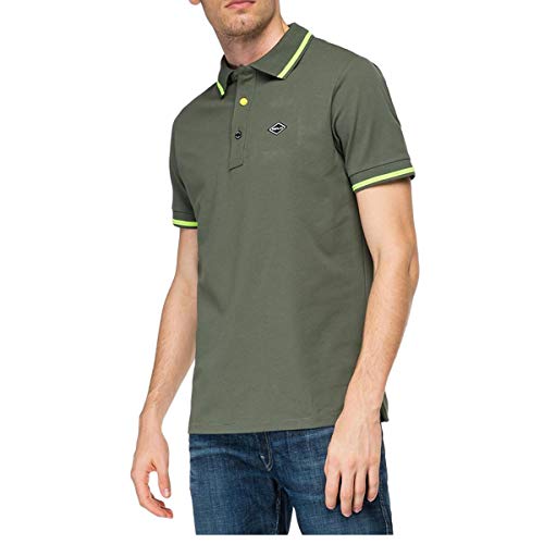 Replay Męska koszulka polo, 314 Sage Green, S