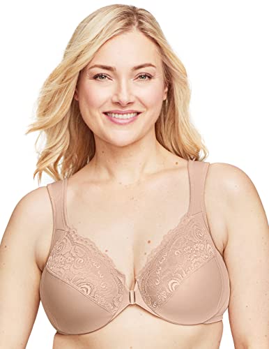 Glamorise Damski biustonosz z pełną figurą Wonderwire z przodu #1245, Kawiarnia, 110C