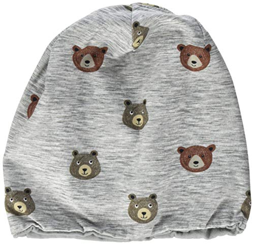 Sterntaler Chłopcy czapka Slouch-Beanie z motywami misiów, Przydymiony szary, 47 cm