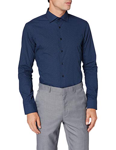 Seidensticker Męska koszula biznesowa - łatwa do prasowania koszula z bardzo wąskim krojem - X-Slim Fit - długi rękaw - kołnierz typu kent - 100% bawełna