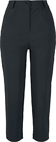 Urban Classics Damskie spodnie damskie z wysokim stanem Cropped Pants, czarne (Black 0007), W (rozmiar producenta: L)
